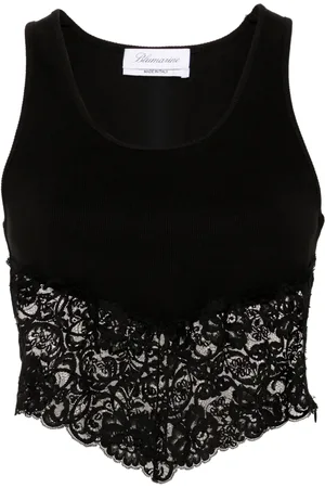 BLUMARINE Lace-detailed tank top