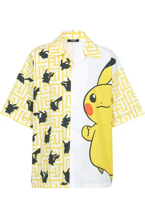 Balmain X Pokemon Pikachu-print short-sleeve shirt