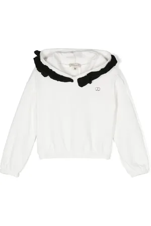 Twin-Set Ruffled cotton-blend hoodie