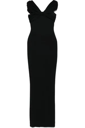 Monot Off-shoulder sheer maxi dress
