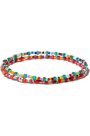LUIS MORAIS 14kt yellow Evil Eye beaded bracelet set