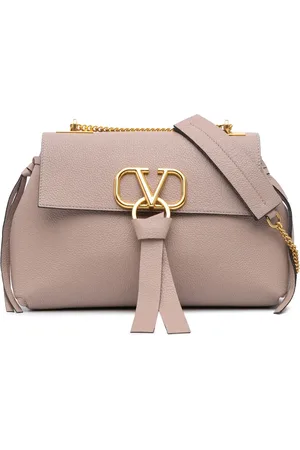 VALENTINO GARAVANI 2018-2024 Medium Pebbled Calfskin VRing Chain crossbody bag