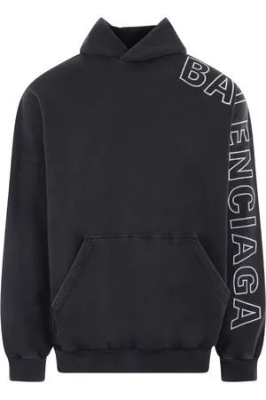 Balenciaga Logo-embroidered cotton hoodie