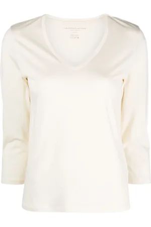 Majestic V-neck lyocell-blend T-shirt