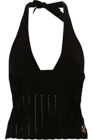 Roberto Cavalli V-neck crop top