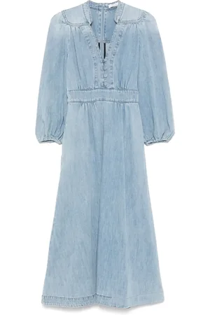 ZIMMERMANN V-neck denim dress