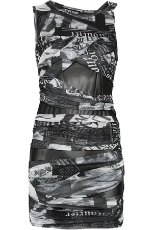 VERSACE Asymmetric draped dress