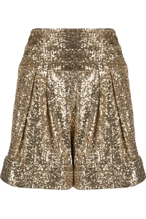 Balmain High-waisted sequinned shorts