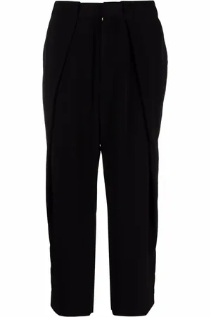 Balmain Cropped straight-leg crepe trousers