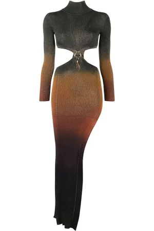 Roberto Cavalli Ombr??-effect asymmetric dress