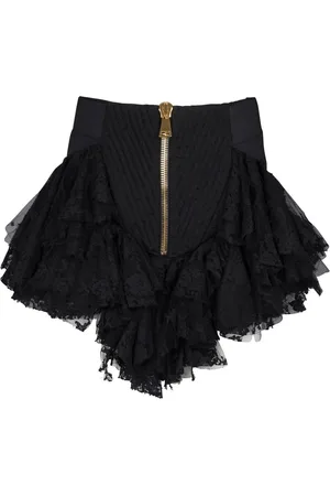Balmain Zip-up asymmetric skirt