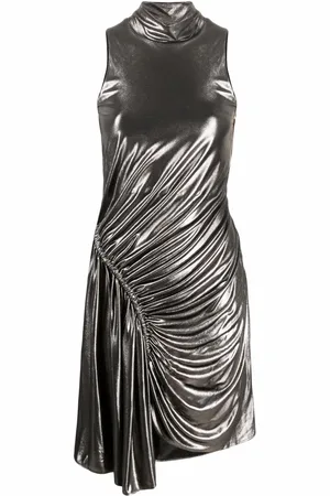 Balmain Ruched sleeveless mini dress