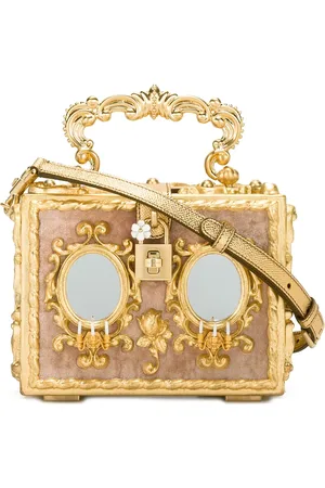 Dolce & Gabbana Dolce Box rhinestone-embellished top-handle bag