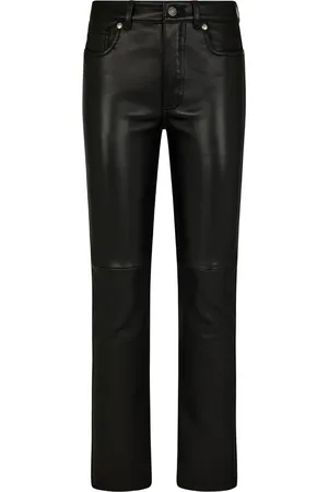 Tom Ford Low-rise tapered leather trousers