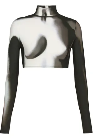 Balmain Spray paint effect cropped top