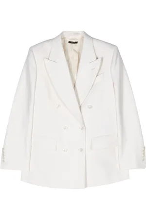 Tom Ford Womens Double Breasted Jacket In White