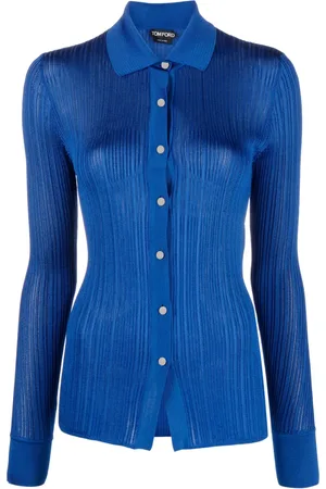Tom Ford Ribbed polo collar cardigan