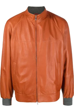 Brunello Cucinelli Zip-up leather jacket
