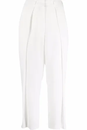 Balmain Pleated high-waisted trousers