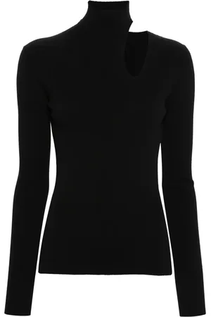 Fendi Cut-out fine-ribbed top