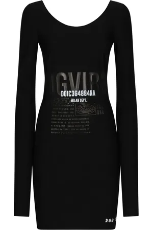 Dolce & Gabbana Logo-print long-sleeve dress