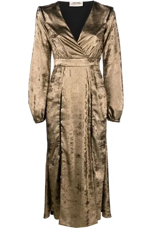 Roberto Cavalli Lace-up detail velvet wrap dress