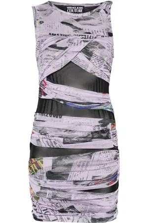 VERSACE Asymmetric draped dress