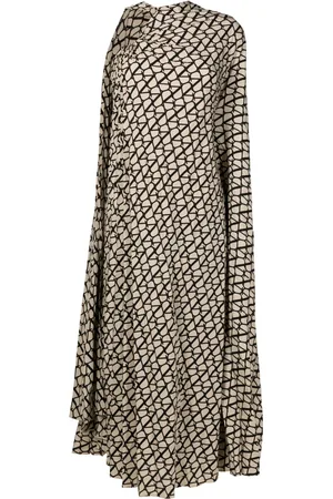 VALENTINO GARAVANI Toile Iconographe-print silk dress
