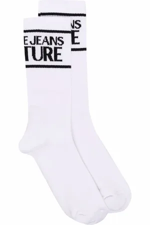 VERSACE Logo intarsia socks