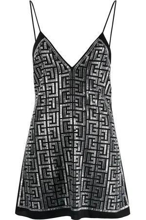 Balmain Crystal-embellished vest top