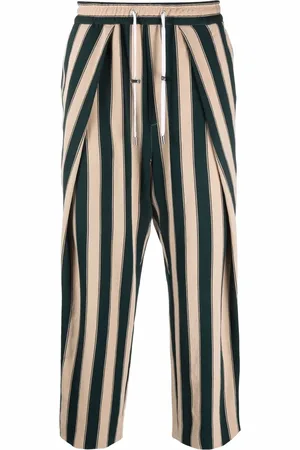 Balmain Striped cropped trousers
