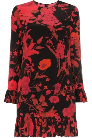 VALENTINO GARAVANI Floral print long-sleeve minidress