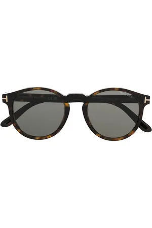 Tom Ford Tortoiseshell-effect round-frame sunglasses