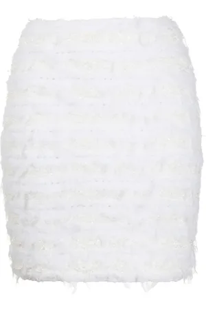Balmain Fitted tweed skirt