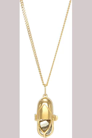CAPSULE ELEVEN Pyrite crystal capsule pendant necklace