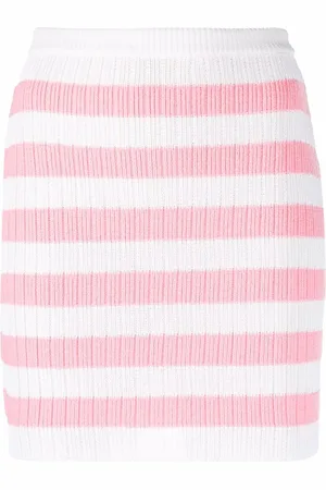 Balmain Striped knitted skirt
