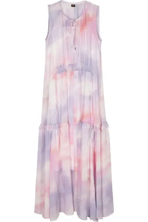 HUGO BOSS Delong abstract-print midi dress