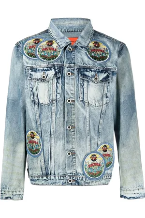 Who Decides War Patch-detail denim jacket