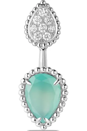 Boucheron 18kt white gold Serpent Boh??me diamond aquaprase single earring