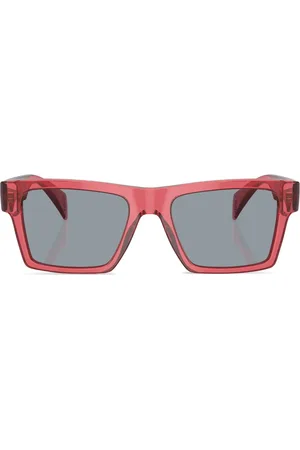 VERSACE Logo-plaque square-frame sunglasses