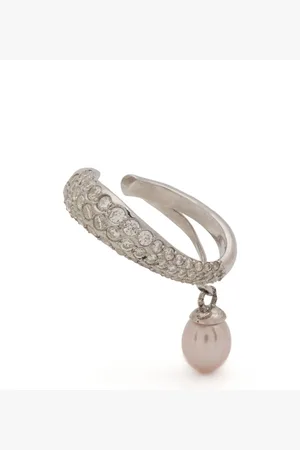 ALAN CROCETTI Encrusted pearl-charm alien earcuff