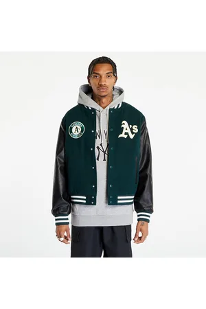 Boxy Melton Varsity Jacket