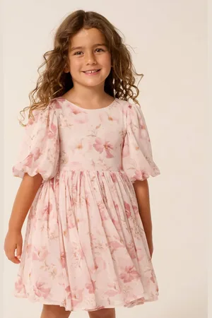 Forever New Claudine Girls Puff Sleeve Dress in