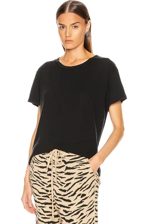 NILI LOTAN Brady Tee in - Black. Size L (also in M, S, XL, XS).