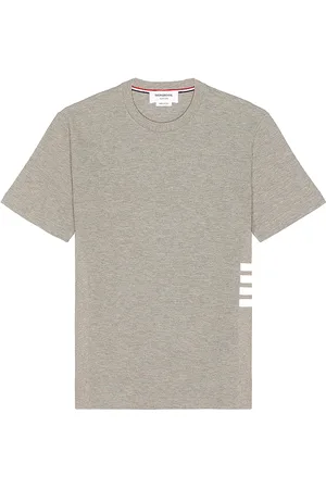 Thom Browne 4 Bar Short Sleeve Cuff Tee in - Grey. Size 0 (also in 1, 2, 3).