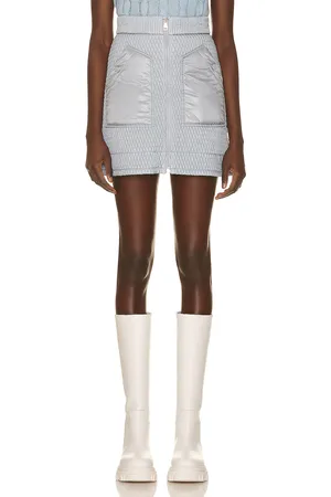 Moncler Mini Skirt in - Baby Blue. Size 40 (also in 44).