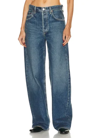 Citizens of Humanity Ayla Baggy Cuffed Crop in - Denim-Medium. Size 26 (also in 27, 28, 29, 30, 33).