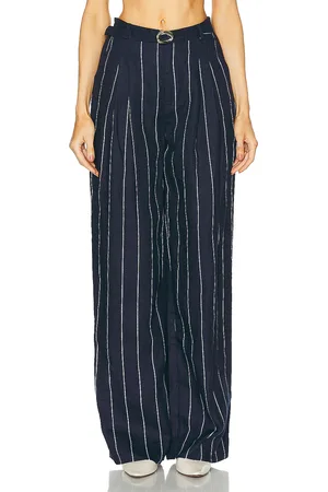 Nicholas Calista Belted Wide Leg Pant in - Navy. Size 2 (also in ).