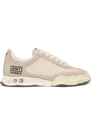 Maison Mihara Yasuhiro Herbie Original Sole Suede Mesh Mix Material Low Top Sneaker in - Nude. Size 44 (also in ).