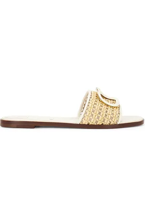 VALENTINO GARAVANI V Logo Signature Slide in - Ivory. Size 36.5 (also in 39, 39.5, 40).